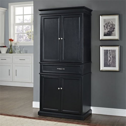 Wood Pantry in Black-Bowery Hill Perspective: back