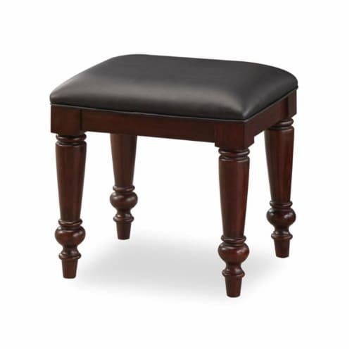 Hawthorne Collections Vanity Bench in Cherry Perspective: back
