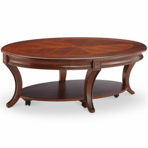 Oval cherry discount coffee table