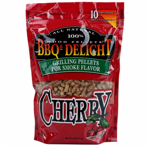 BBQr's Delight 2 Pack Cherry & Mesquite Natural Wood Grilling Pellets 1lb Bags Perspective: back