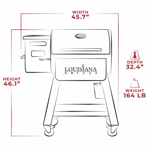 Dansons 272125 800 sq in. Pellet Grill, Black Perspective: back