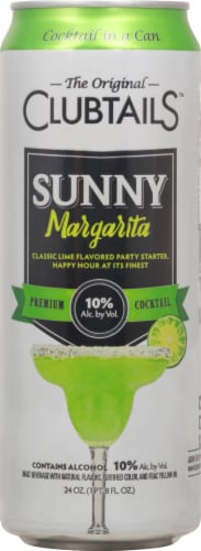 Clubtails Premium Sunny Margarita Ready to Drink Cocktail Single Can Perspective: back