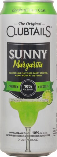 Clubtails Premium Sunny Margarita Ready to Drink Cocktail Single Can Perspective: back