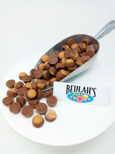 Mini Peanut Butter Buckeyes Milk Chocolate 1 pound buck eyes peanut butter candy Perspective: back