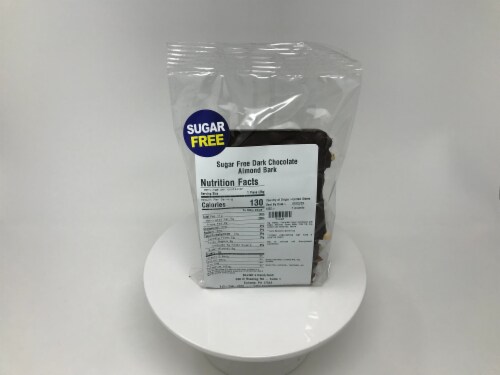 Gourmet Sugar Free Almond Bark Dark Chocolate Candy 1 pound Perspective: back