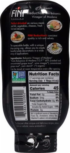 Fini Modena Organic Balsamic Reduction Perspective: back