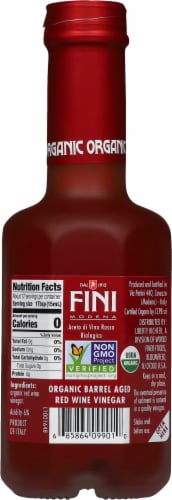 Fini Organic Barrel Aged Red Wine Vinegar Perspective: back
