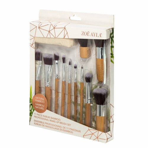 Zoe Ayla Professional Bamboo Make-Up Brush Set Perspective: back
