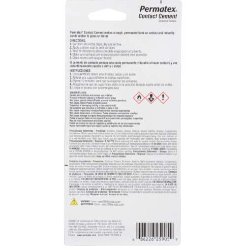 Permatex® Contact Cement Perspective: back