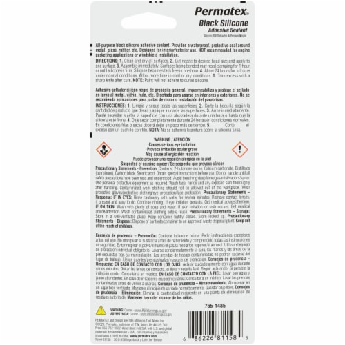 Permatex® Silicone Adhesive Sealant - Black Perspective: back