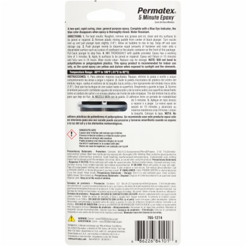 Permatex® Gap Filling 5 Minute Epoxy Gel Perspective: back
