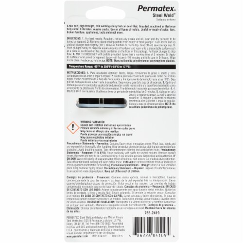 Permatex® Steel Weld Metal Epoxy Perspective: back