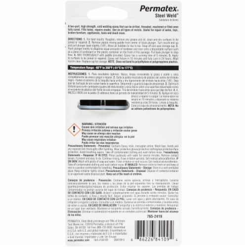Permatex® Steel Weld Metal Epoxy Perspective: back
