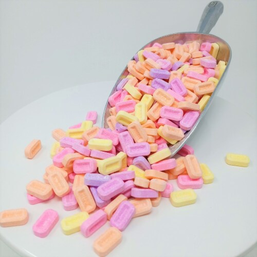 Pez Tablets Pez Refills unwrapped Assorted Fruit Flavors 2 pound bulk Perspective: back