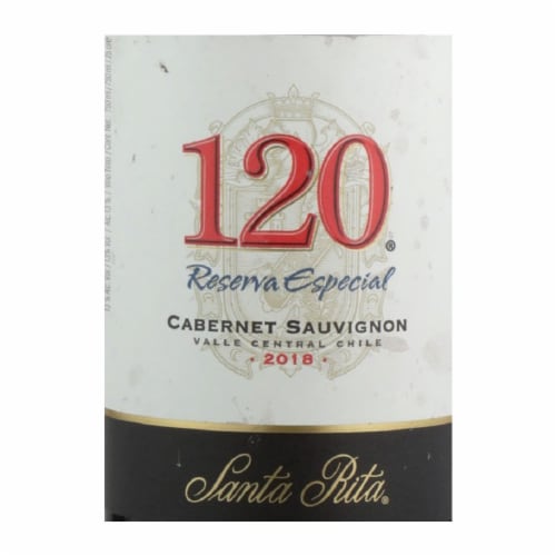 Santa Rita 120 Reserva Especial Cabernet Sauvignon Chile Red Wine Perspective: back