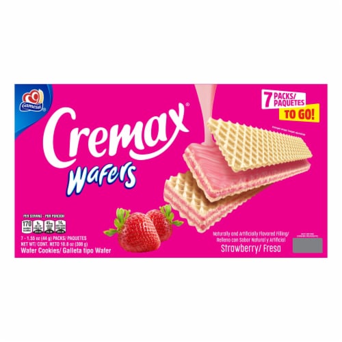 Gamesa Cremax Wafer Cookies, Strawberry Perspective: back