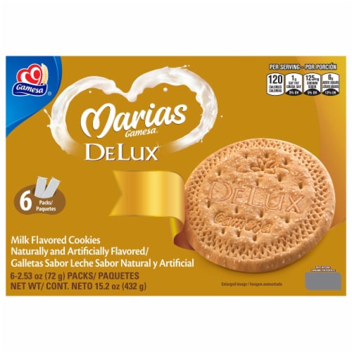 Gamesa Marias DeLux Milk Flavored Cookies Perspective: back