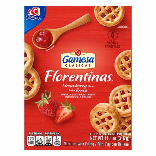 Gamesa® Florentinas® Strawberry Cookies Snacks Perspective: back
