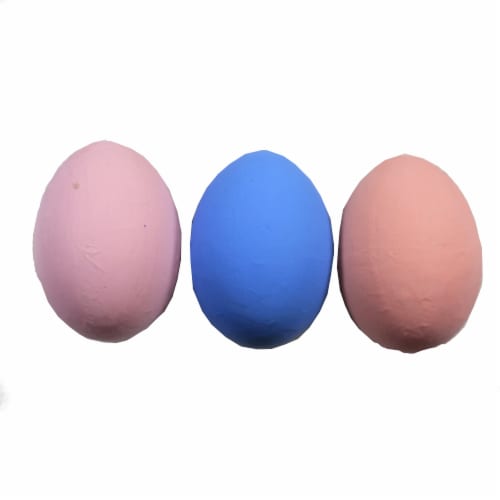 Easter Floral Eggs Paper Mache Hand-Painted Paper Mache Vi0854 Blue Perspective: back