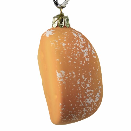 Holiday Ornament Gouda Glass Cheese Dinner Party Appetizer Go6873 Perspective: back