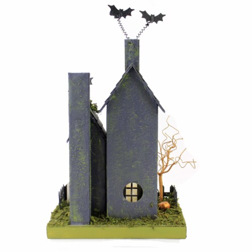 Cody Foster Haunting Halloween House Paper Bats Pumpkins Putz Ha011. Perspective: back