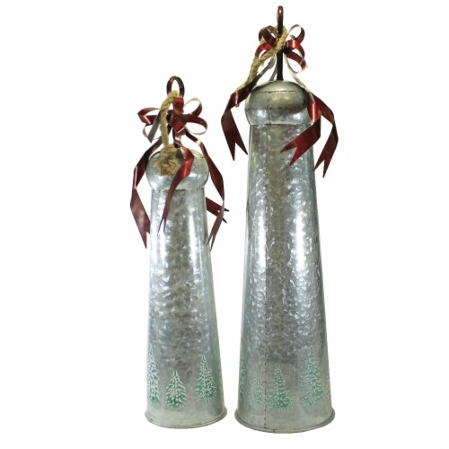 Christmas Christmas Tree Print Bell Red Vintage Rustic Holiday Fmh105a-106A Perspective: back