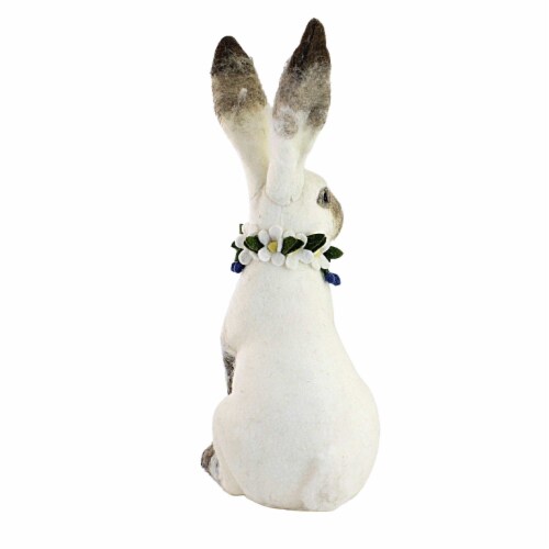 Easter Daisy Spring Bunny Felt Furry Flowers Realistic 12022 White Perspective: back