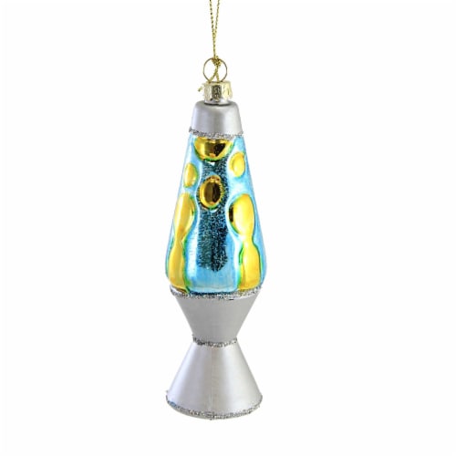 Holiday Ornament Lava Lamp Glass Ornament Retro 60S 70S Slime Go8357 Blue Perspective: back
