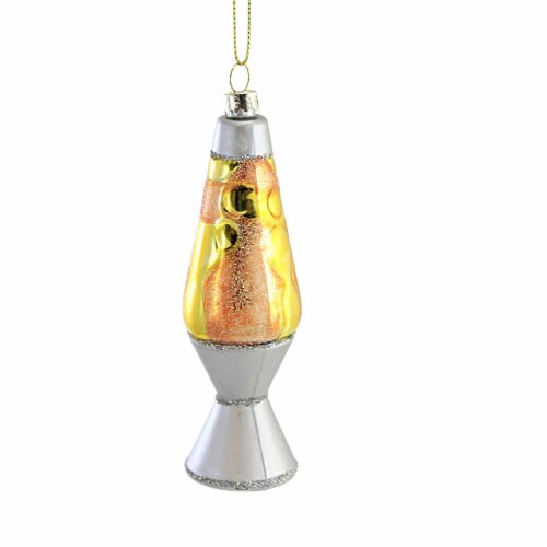 Holiday Ornament Lava Lamp Glass Ornament Retro 60S 70S Slime Go8357 Orange Perspective: back