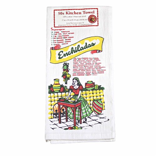 Decorative Towel Lets Do Mexican Tonight 100% Cotton Taco Enchiladas Vl113*Vl115 Perspective: back
