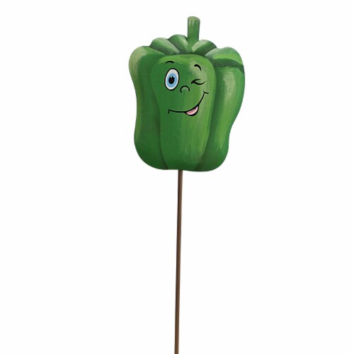 Home & Garden Vegetable Garden Marker Metal Stake Summer S22049 Pepper Perspective: back