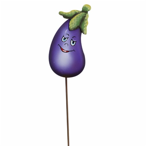 Home & Garden Vegetable Garden Marker Metal Stake Summer S22049 Eggplant Perspective: back