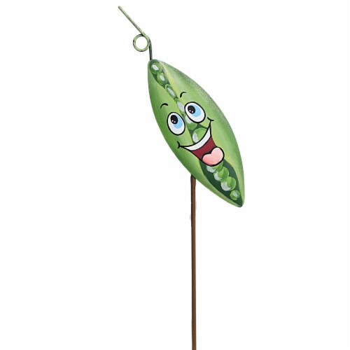 Home & Garden Vegetable Garden Marker Metal Stake Summer S22049 Peas Perspective: back