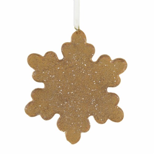 Holiday Ornament Gingerbread Snowflake Christmas Cookie Icing 134868 Red Perspective: back