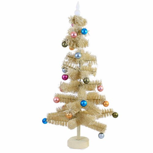 Christmas Vintage Style Bottle Brush Tree Retro Decorative Ornament Bb59w Large Perspective: back