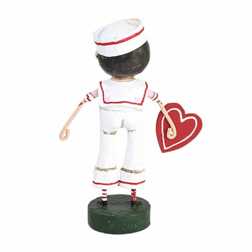 Lori Mitchell Sailor Valentine Polyresin Valentine's Day Love Heart 14495 Perspective: back