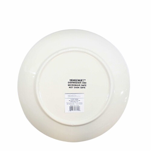 Tabletop Stag Snack/Dessert Plate Dolomite Christmas Poinsettia Mx181403 Perspective: back