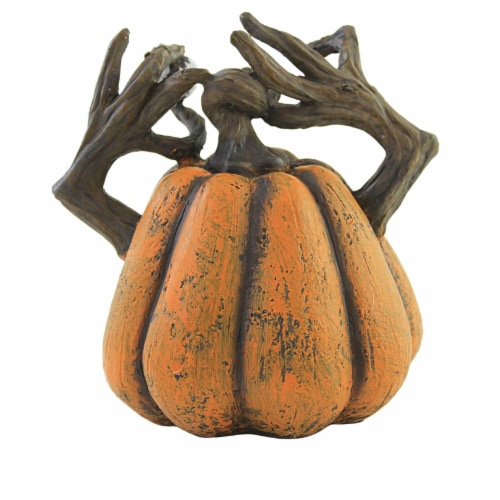 Halloween Silly Eyes Pumpkins Polyresin Lighted LED Th00693 Two Eye Perspective: back