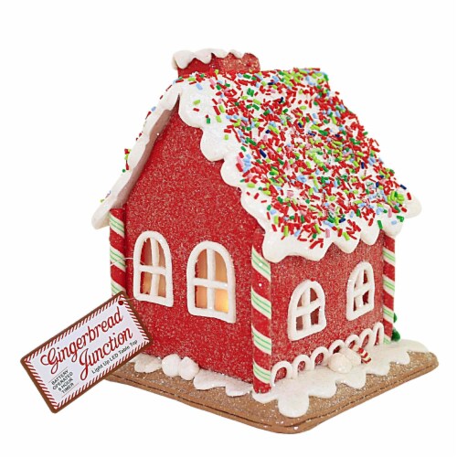 Christmas Candy Sprinkles House Gingerbread Peppermint Gbj0014 Snowman Perspective: back