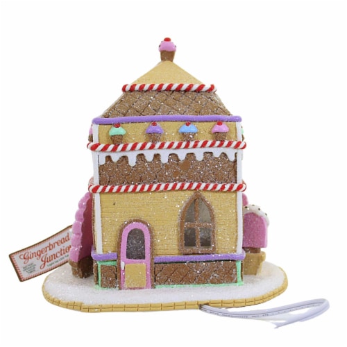 Christmas Sweet Treats Gingerbread House Lighted Electric Gbj0028 Ice Cream Perspective: back