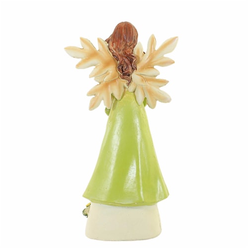 Fall Sunflower Angel Polyresin Leaf Wings Th00681 Sunflower Perspective: back