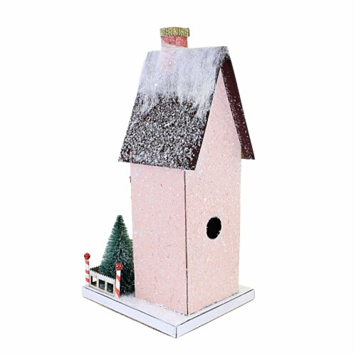 Christmas Petit Townhouse House Paper Board Putz Village Light Up Retro Hou320 Perspective: back