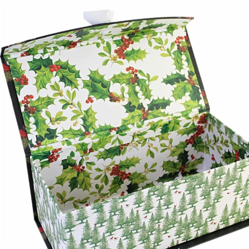 Christmas Small Magnetic Closure Box Rigid Christmas Decor Gift 1925Truck Perspective: back
