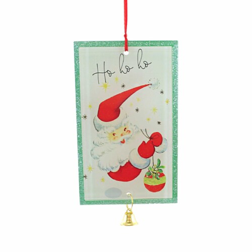 Holiday Ornament Holiday Tag Ornaments Santa Snowman Reindeer Mx179955 Hohoho Perspective: back