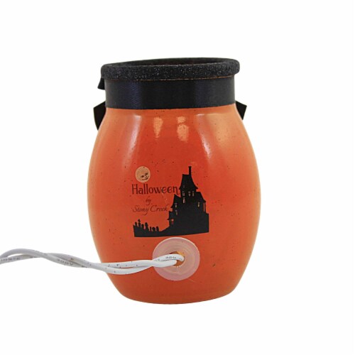 Stony Creek Halloween Pre-Lit Small Jar Glass Cat Haunted House Hsh2280 Cat Perspective: back
