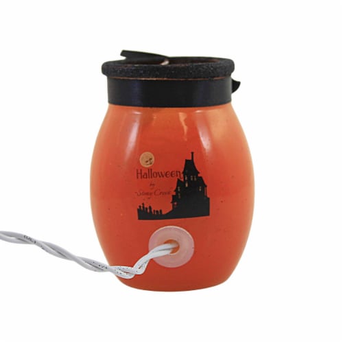 Stony Creek Halloween Pre-Lit Small Jar Cat Haunted House Hsh2280 Pumpkin Perspective: back