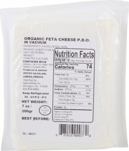 Hotos Organic Feta Cheese Perspective: back