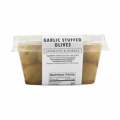 Murray's® Aromatic & Herbal Garlic Stuffed Olives Perspective: back