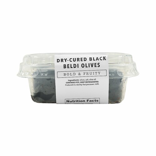 Murray's® Bold & Fruity Dry-Cured Black Beldi Olives Perspective: back