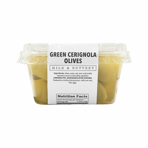 Murray's® Mild & Buttery Green Cerignola Olives Perspective: back